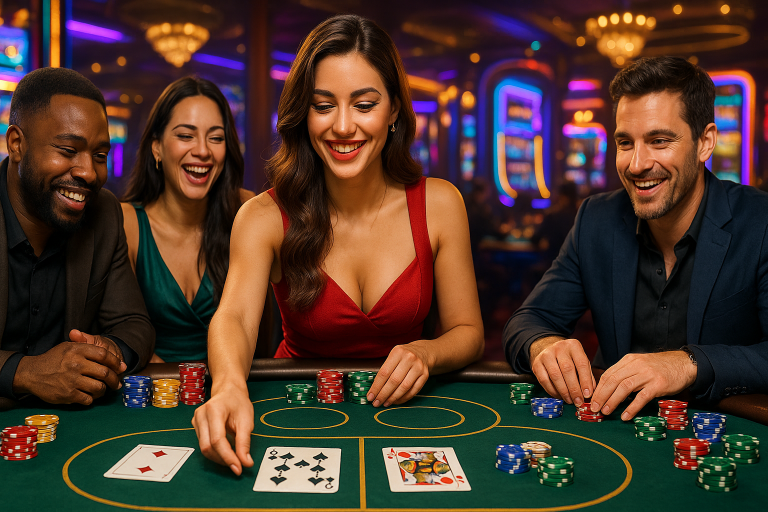 Andar Bahar gameplay in a colorful online casino setting